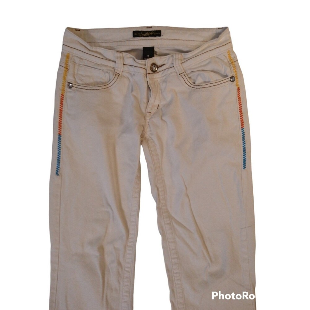 South pole jeans size 3 white boho summer